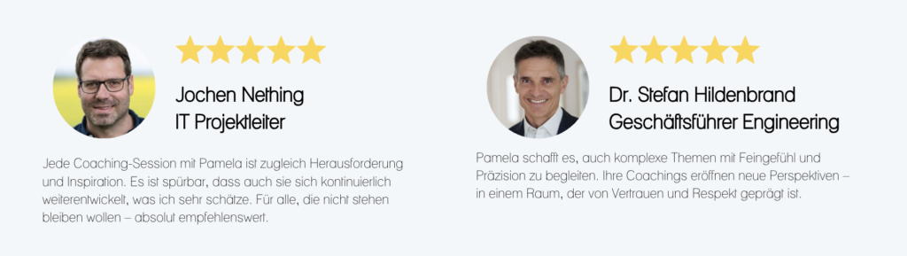 Berufliche Neuorientierung Testimonials Feedback Führungskräfte