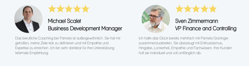 feedback Referenzen Berufliche Neuorientierung Bewerbungstraining